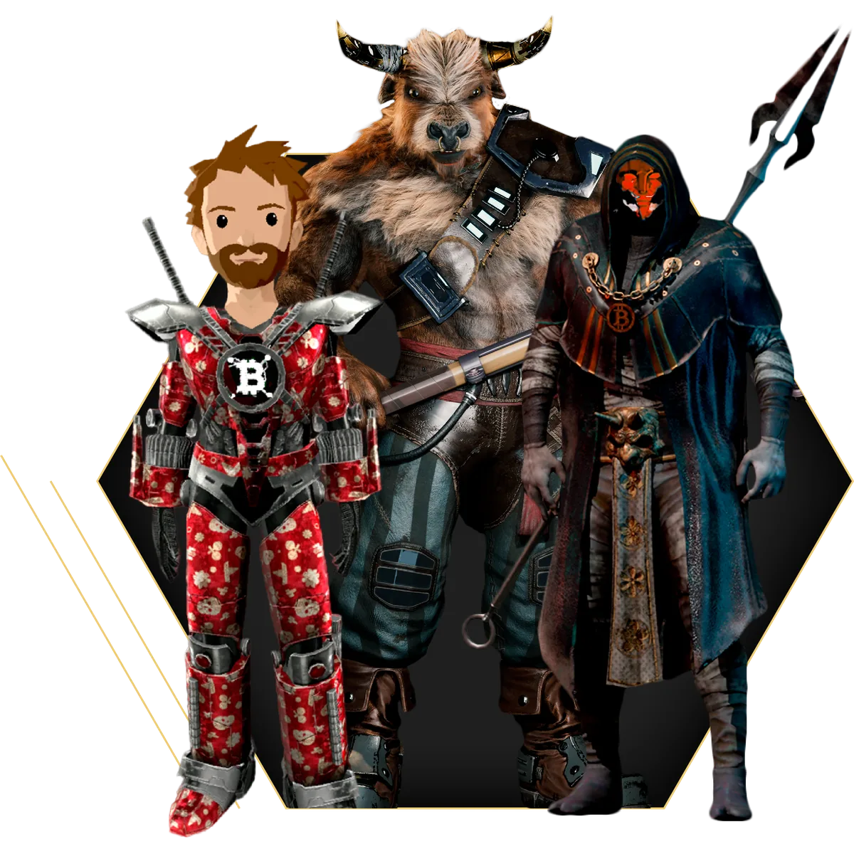A collection of Apollo Entertainment metaverse avatars