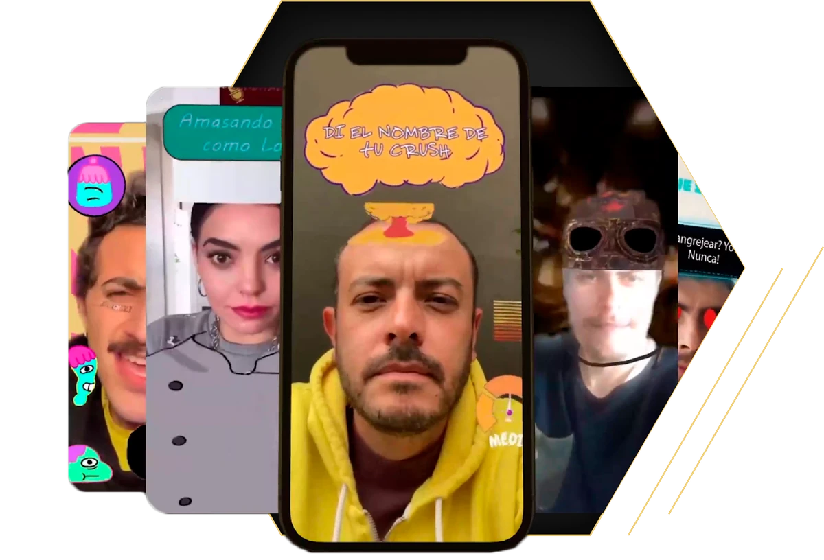 A collection of augmented reality social media filters